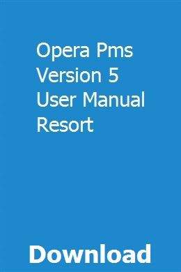 Opera pms 5.0 free download